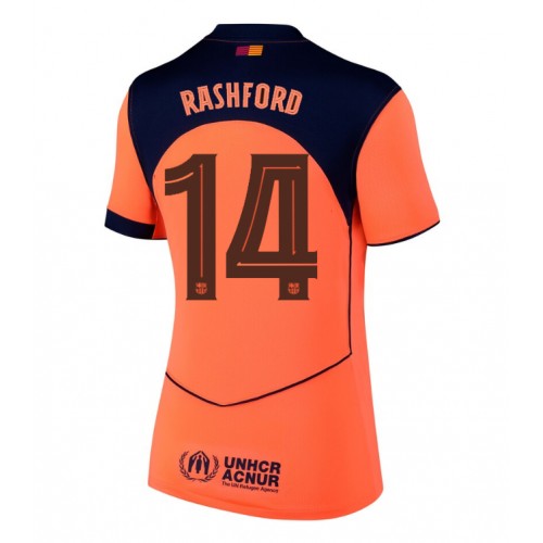 Lacne Ženy Futbalové dres Barcelona Marcus Rashford #14 2025-26 Krátky Rukáv - Tretina